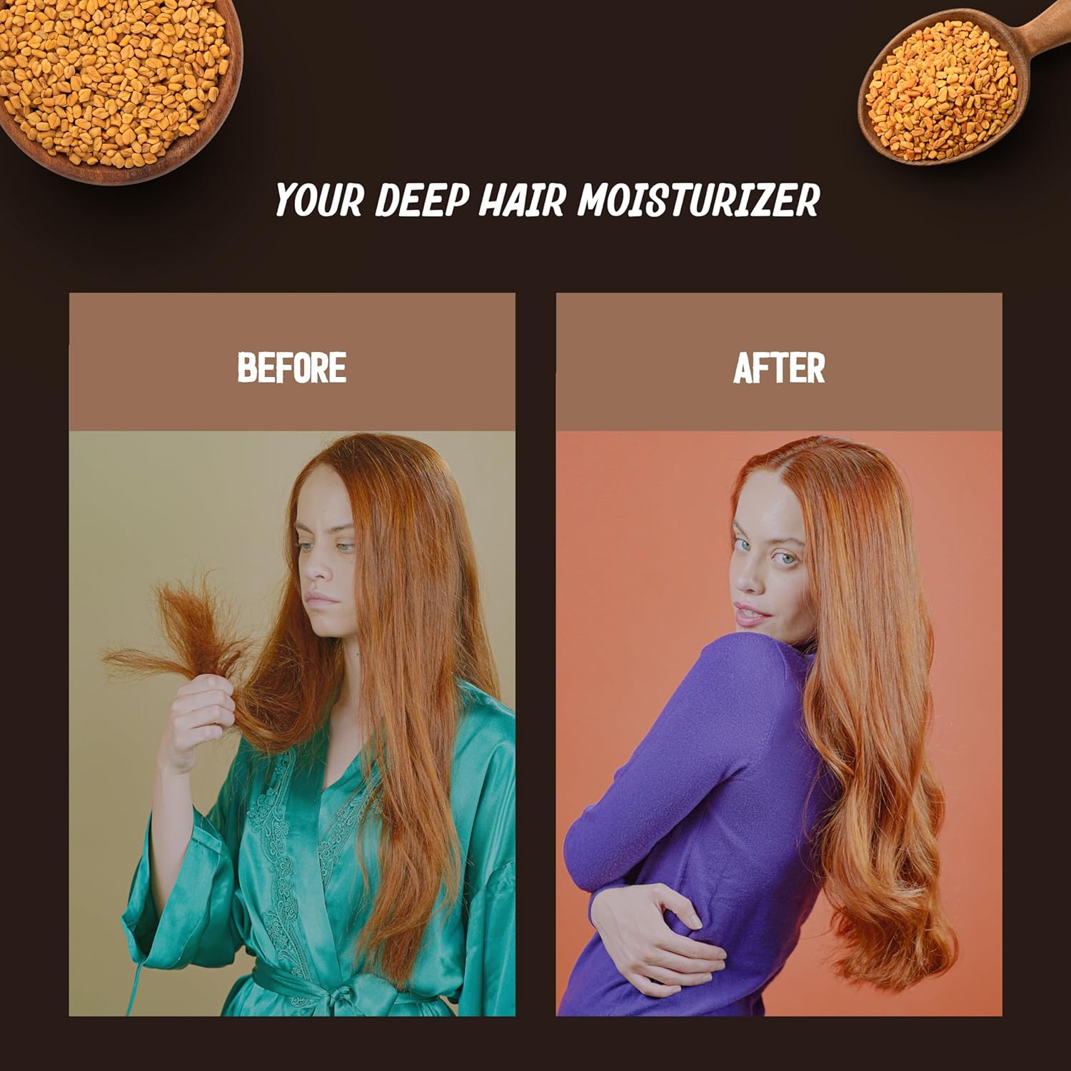 Tratamiento capilar  Máscara restauradora de fenogreco para hombres y mujeres  Nutritiva, hidratante e hidratante  Mejor crecimiento del cabello y