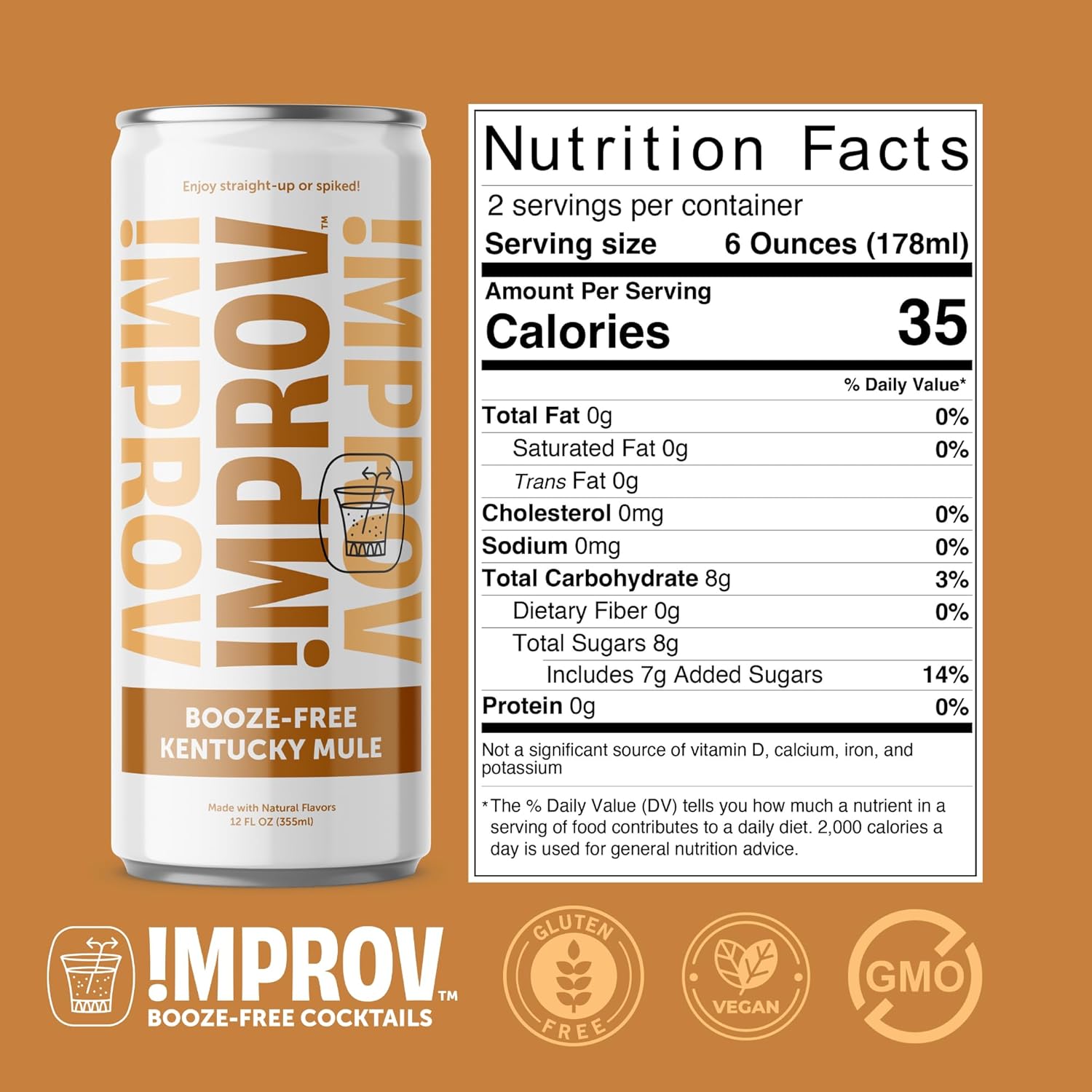IMPROV Cócteles sin alcohol, bebida sin alcohol de 12 onzas, mezclador de bebidas sin alcohol, vegano, sin gluten, cero prueba (paquete de 4)