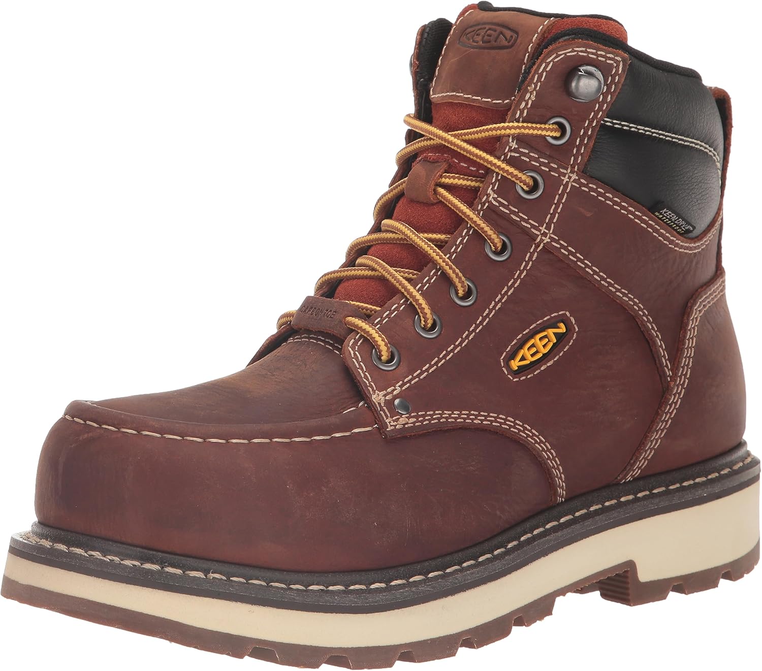 KEEN Utility Cincinnati – Botas de trabajo resistentes al agua con punta compuesta de 6 pulgadas para hombre, tacón de 90 grados
