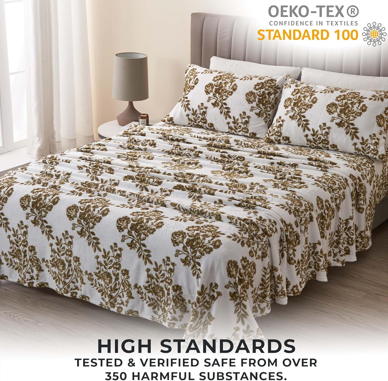 Great Bay Home Juego de sábanas de microvellón de terciopelo suave, no hacen bolitas, bolsillo profundo, colección Lavish Sherpa Velvet Luxe