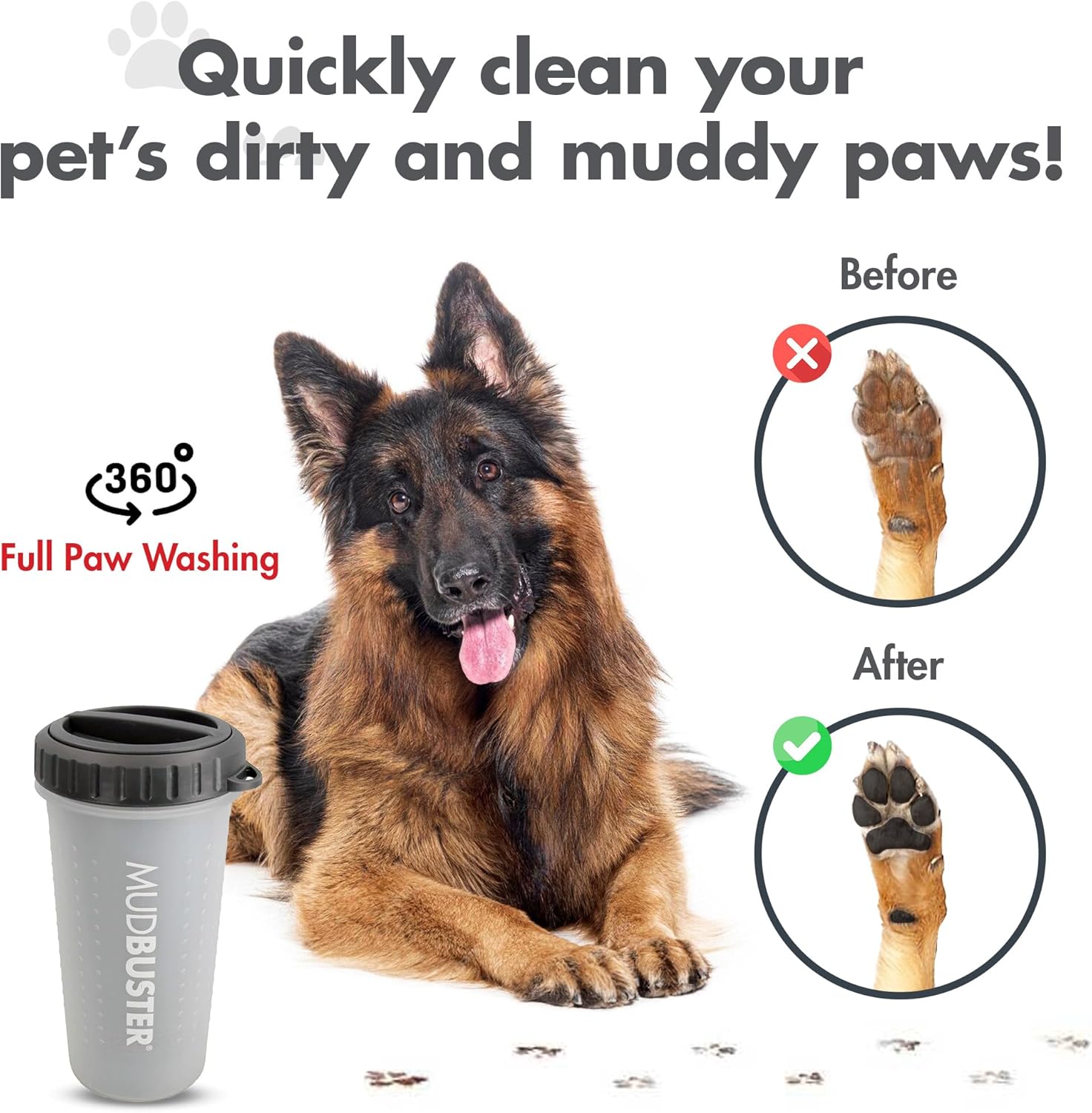 Dexas MudBuster – Limpiador de patas de perro portátil