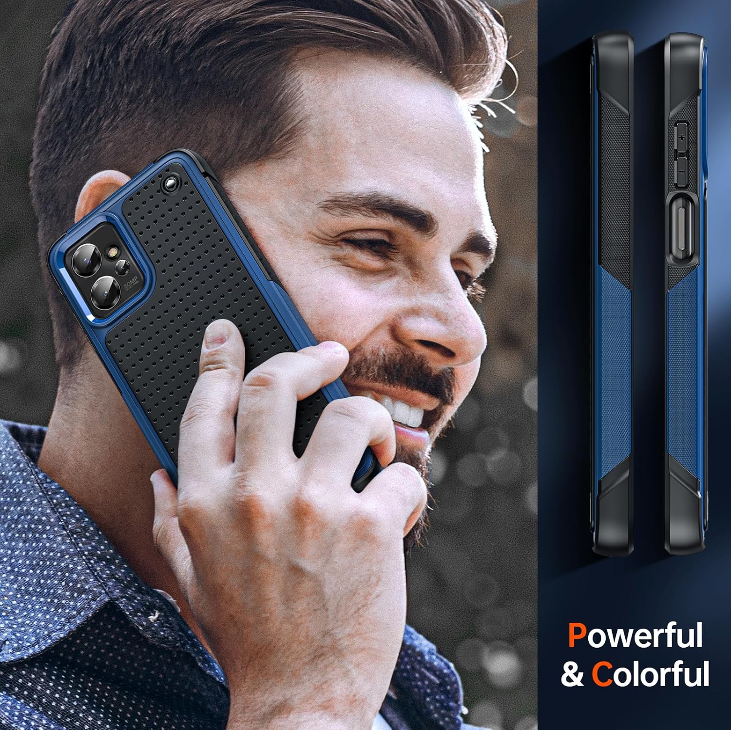 LeYi Funda para Moto G-Power-2023 (XT2311) Funda Motorola G Power con 2 protectores de pantalla, parte trasera de policarbonato duro de doble capa