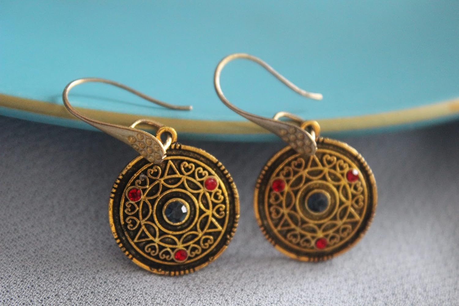 Tibetan ethnic earrings for women Turkish tribal drop earrings Persian vintage brass jewelry