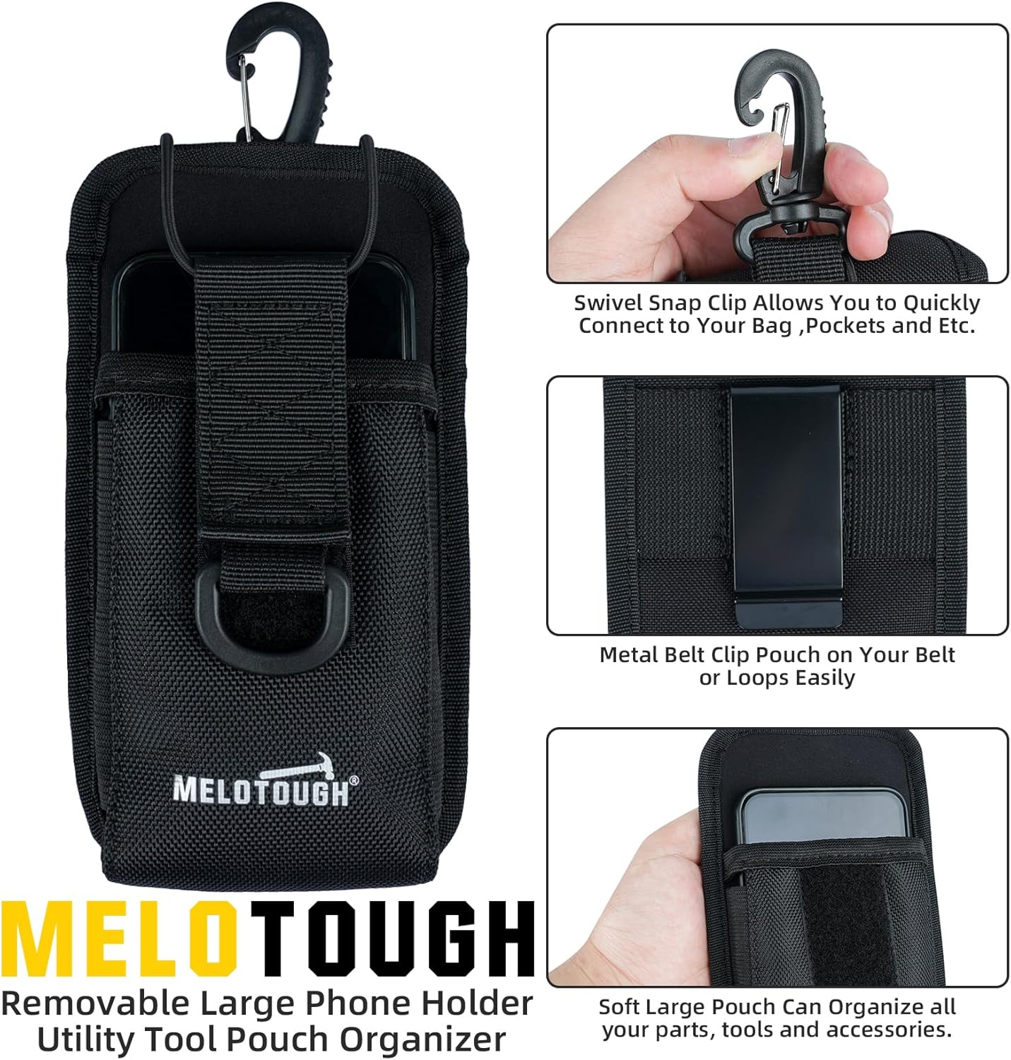 MELOTOUGH Tirantes de cinturón de herramientas para hombres grandes y altos, tirantes acolchados para bolsas de trabajo