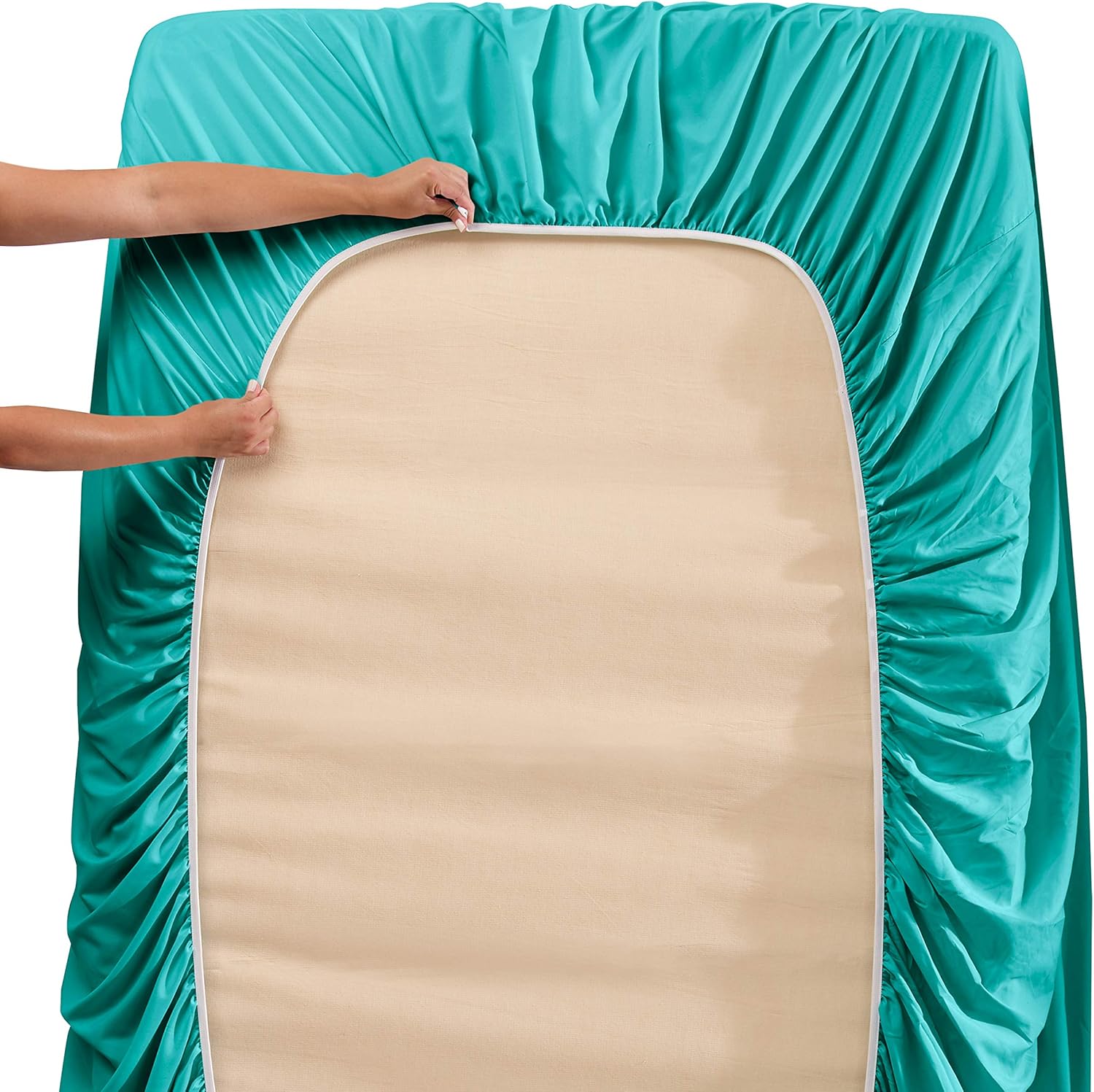 Nestl – Juego de sábanas con bolsillo extraprofundo y de microfibra suave, 6 piezas, sábanas y fundas de almohada resistentes a la decoloración,