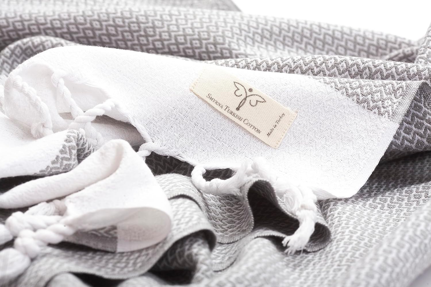 SMYRNA TURKISH COTTON Toalla de playa turca original, 37 x 71 pulgadas, extra grande, de secado rápido, sin arena, spa, viajes, gimnasio, toalla de