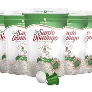 Cápsulas de café descafeinado Santo Domingo – Compatible con cafeteras originales Nespresso, producto de la República Dominicana (50 unidades) Cápsulas de café descafeinado Santo Domingo – Compatible con cafeteras originales Nespresso, producto de la República Dominicana (50 unidades)