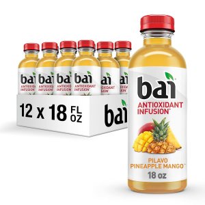 Bai Pilavo Pineapple Mango, bebida con infusión antioxidante, botellas de 18 onzas líquidas (paquete de 12) Bai Pilavo Pineapple Mango, bebida con infusión antioxidante, botellas de 18 onzas líquidas (paquete de 12)