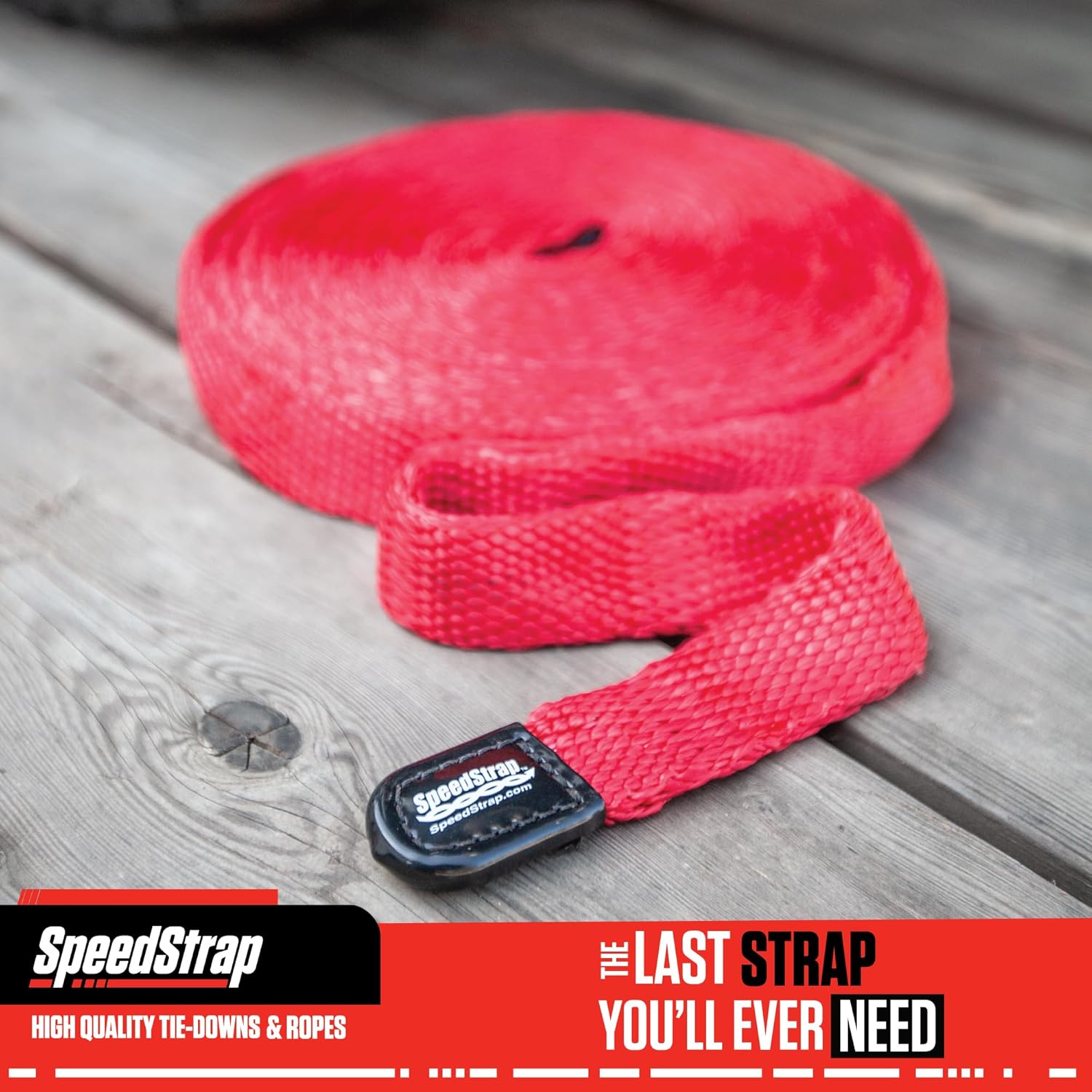 SpeedStrap SuperStrap – Correa de remolque de recuperación tejida de 1 pulgada x 30 pies, resistencia a la rotura de 7,000 libras, cuerda de