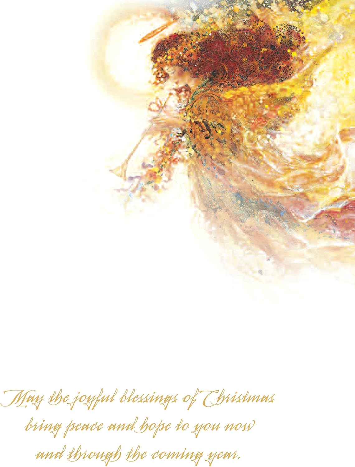 Performing Arts Tarjetas de Navidad en caja con diseños interiores a todo color, ángel de la alegría religiosa, (18 tarjetas, 18 sobres), fabricadas