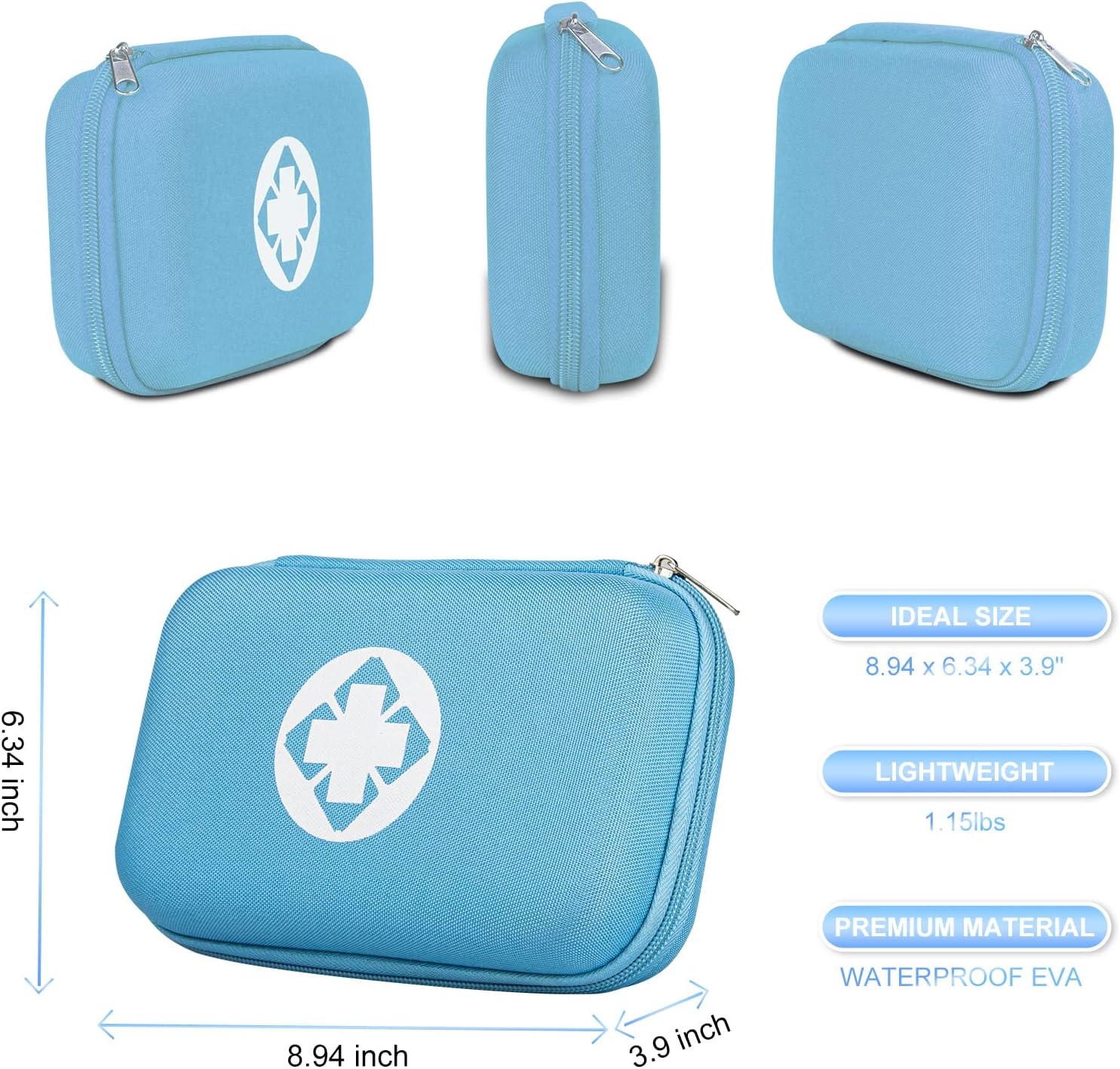 275 kits de primeros auxilios de viaje para artículos de preparación para emergencias de automóvil, kit esencial para accidentes urgentes, equipo de