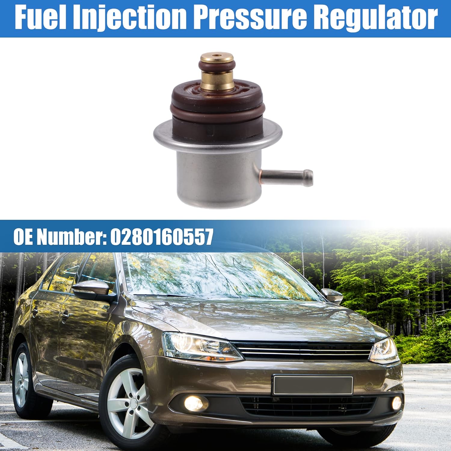 X AUTOHAUX Regulador de presión de inyección de combustible para Volkswagen EuroVan 1993 para Volkswagen EuroVan 1995 reemplaza 0280160557