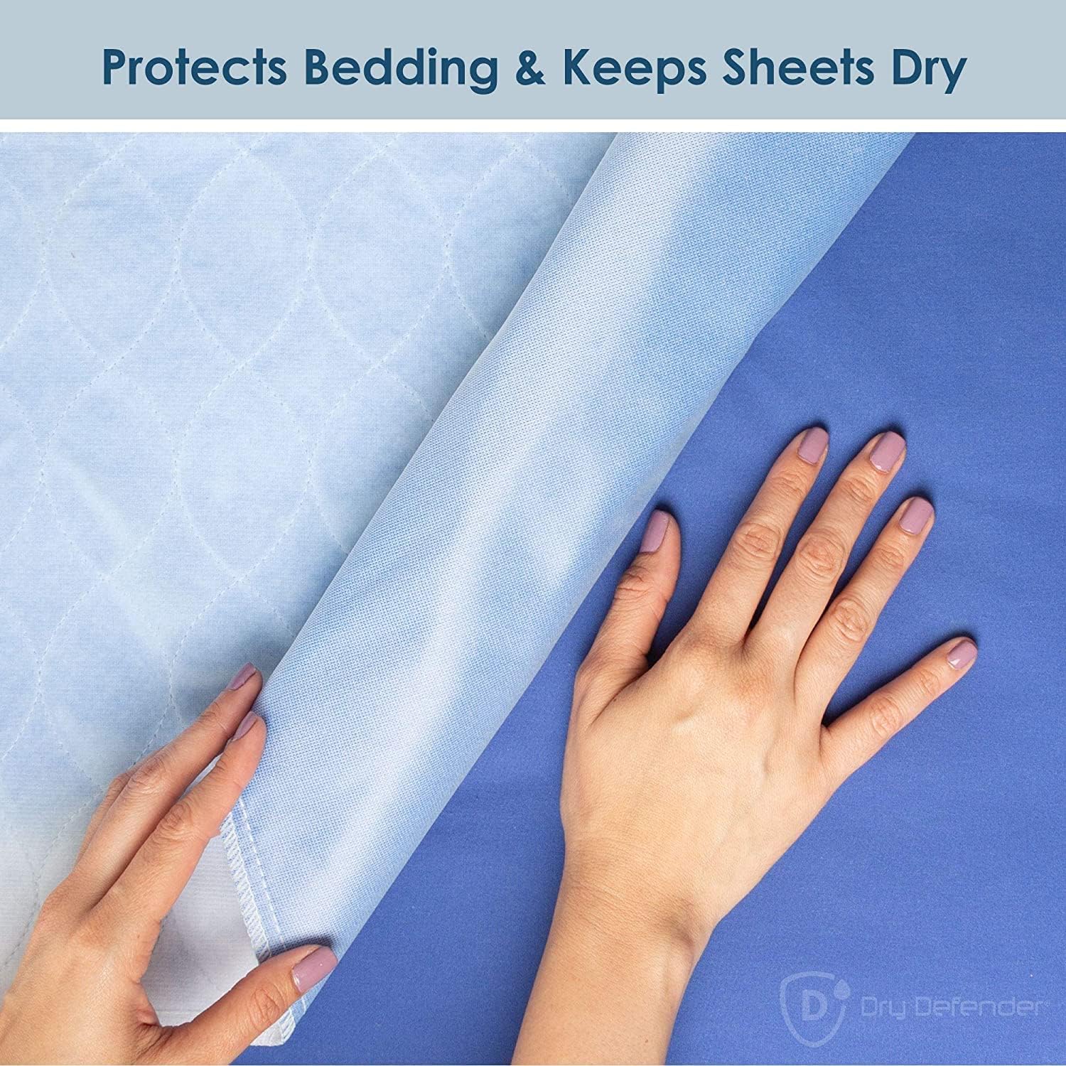 Almohadillas de cama impermeables para incontinencia, absorbentes, lavables, almohadillas de colchón para niños o adultos, planas, 34 x 52 pulgadas