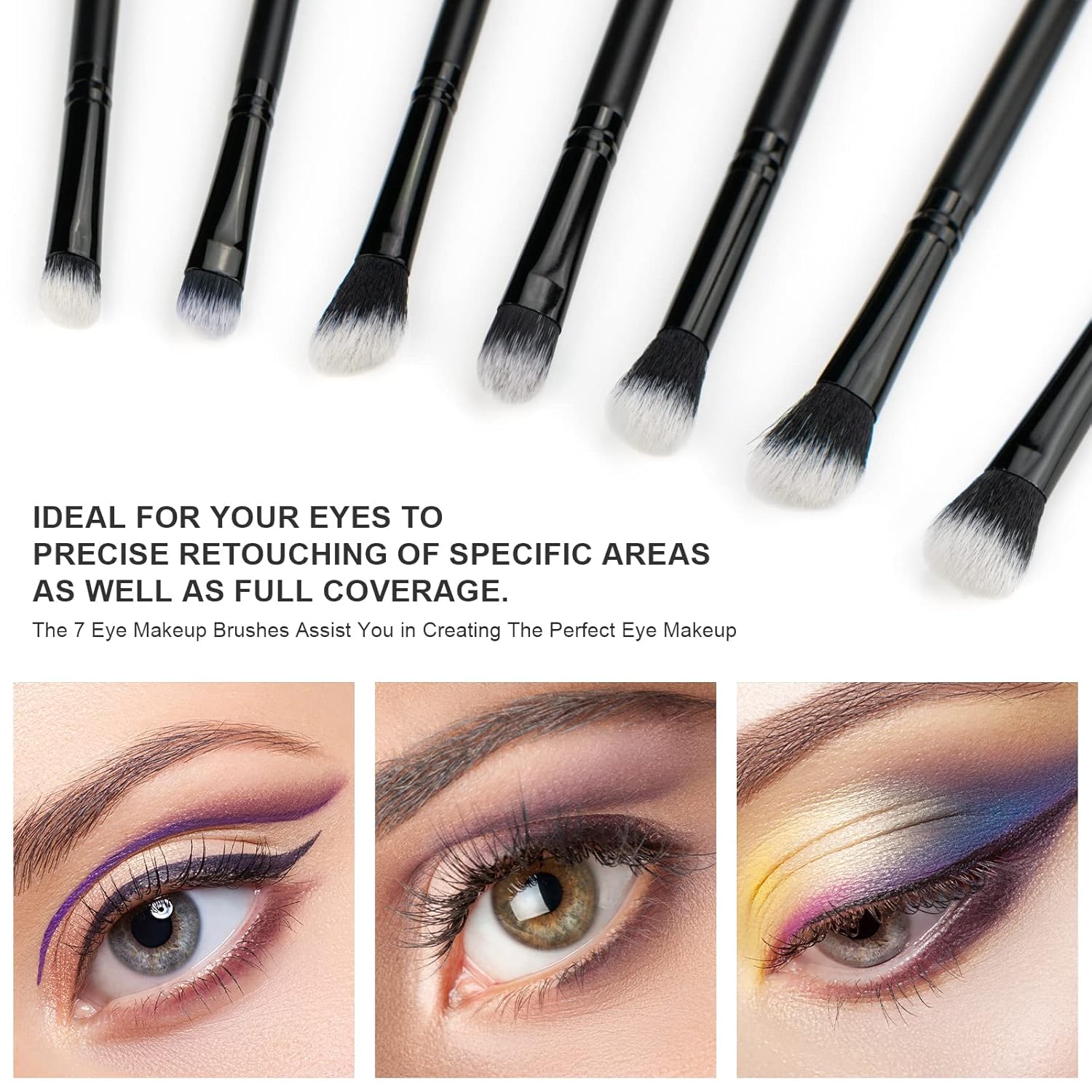 Daxstar Pinceles de maquillaje con estuche plegable, kit de maquillaje de 15 piezas, juego de brochas de maquillaje negro con 4 esponjas de