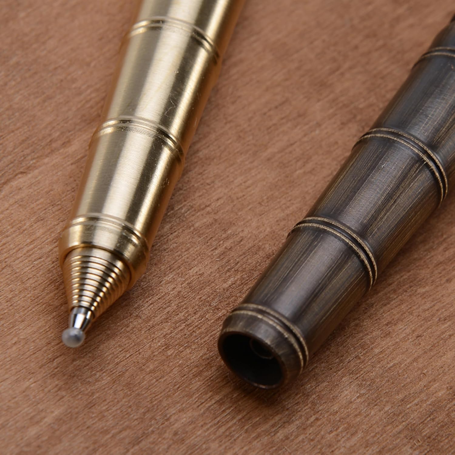 Bolígrafo personalizado con texto o logotipo, bolígrafo de latón con nodo de clip de metal para temblor, parkinson, artritis, oficina, EDC táctico