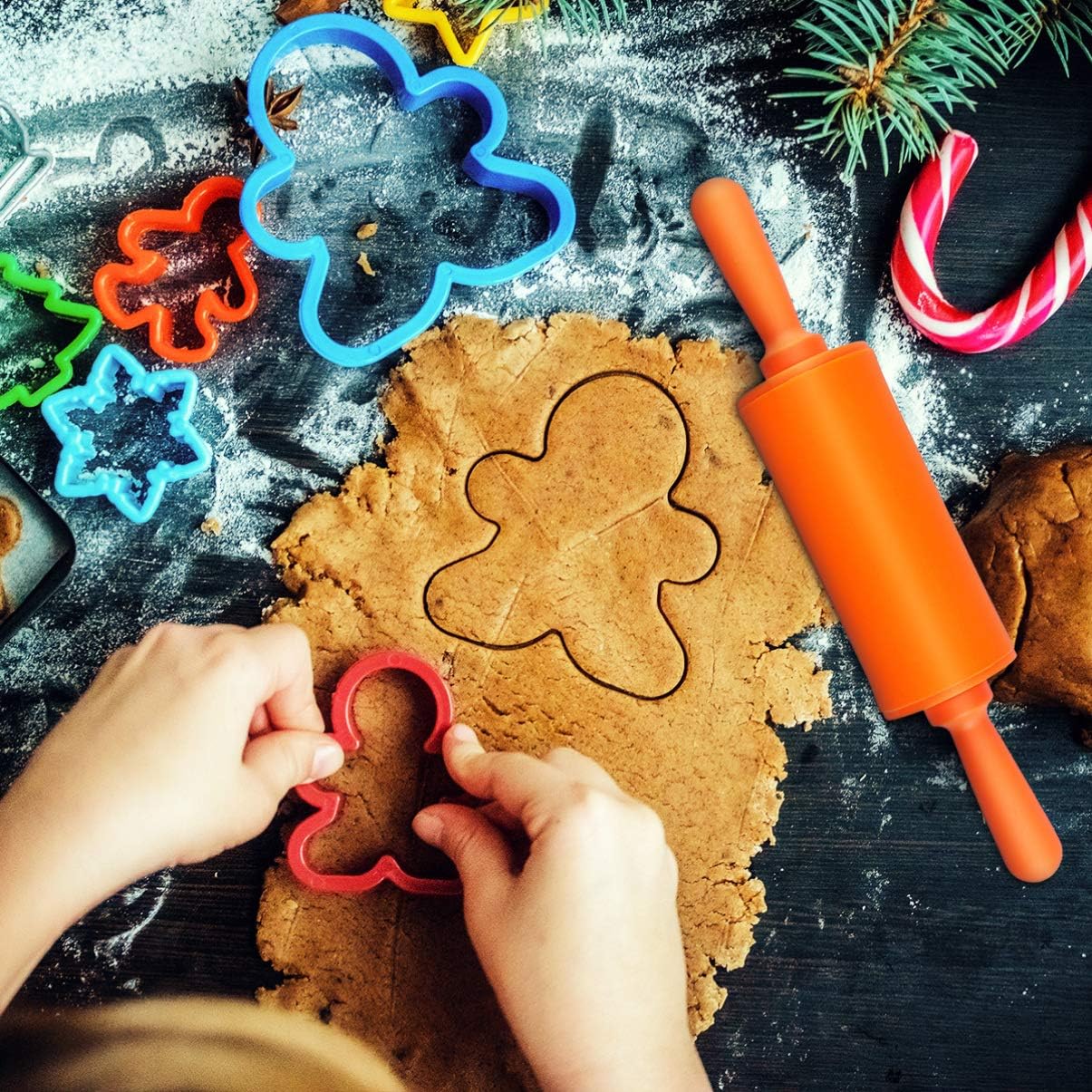 STOBOK Mini rodillos para niños, herramientas de masa para el hogar, cocina, niños, paquete de 3 (color al azar)