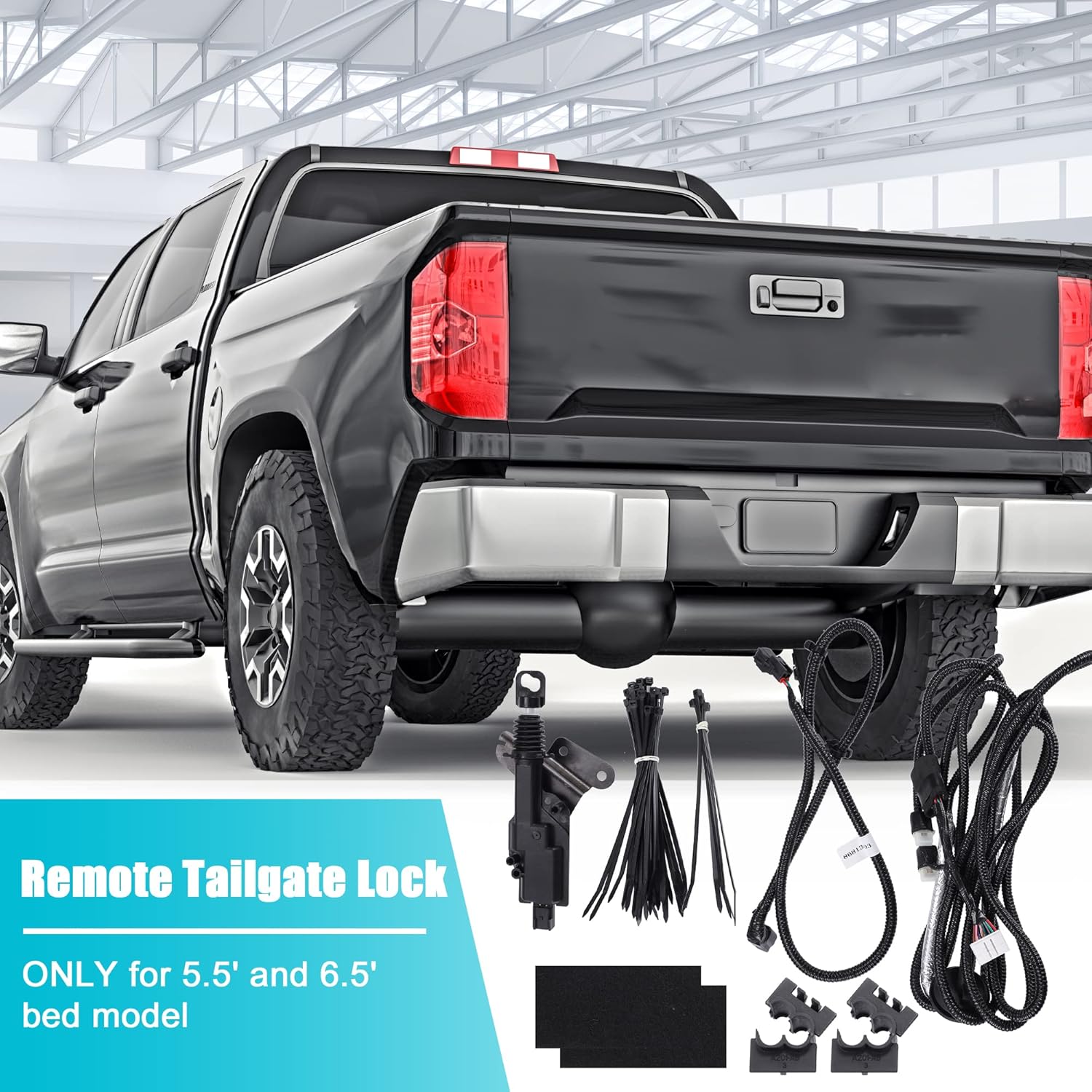X AUTOHAUX Kit de ensamblaje de bloqueo eléctrico para puerta trasera para Toyota Tundra 2020-2021 5.5 pies 6.5 pies Cerradura de puerta trasera