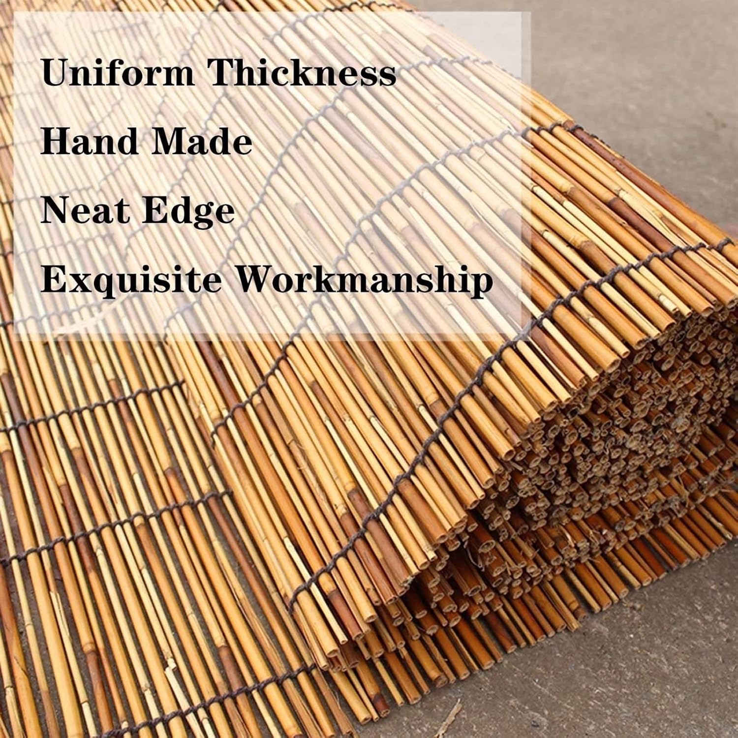 Persianas de patio enrollables para exteriores, persianas de bambú para patio al aire libre, persianas de caña de sombreado con aislamiento Thernal,