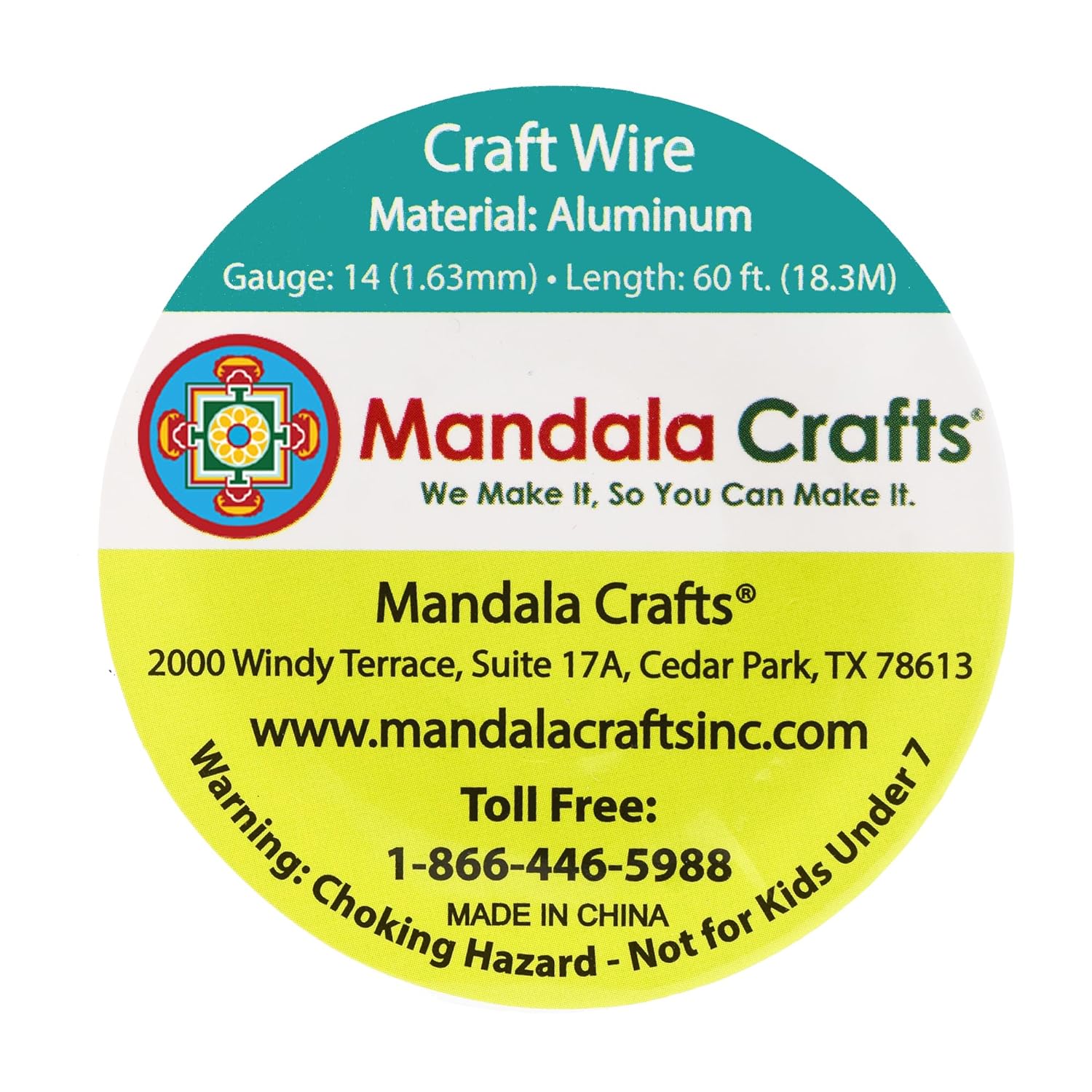 Mandala Crafts 12, 14, 16, 18, 20, 22, calibre 22, fabricación de joyas anodizadas, cuentas florales, alambre de aluminio para manualidades, calibre