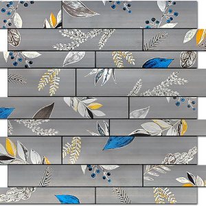 Azulejos para salpicaduras de cocina y baño Azulejos de pared autoadhesivos de PVC con patrón de hojas irregulares 10 unidades (gris) Azulejos para salpicaduras de cocina y baño Azulejos de pared autoadhesivos de PVC con patrón de hojas irregulares 10 unidades (gris)