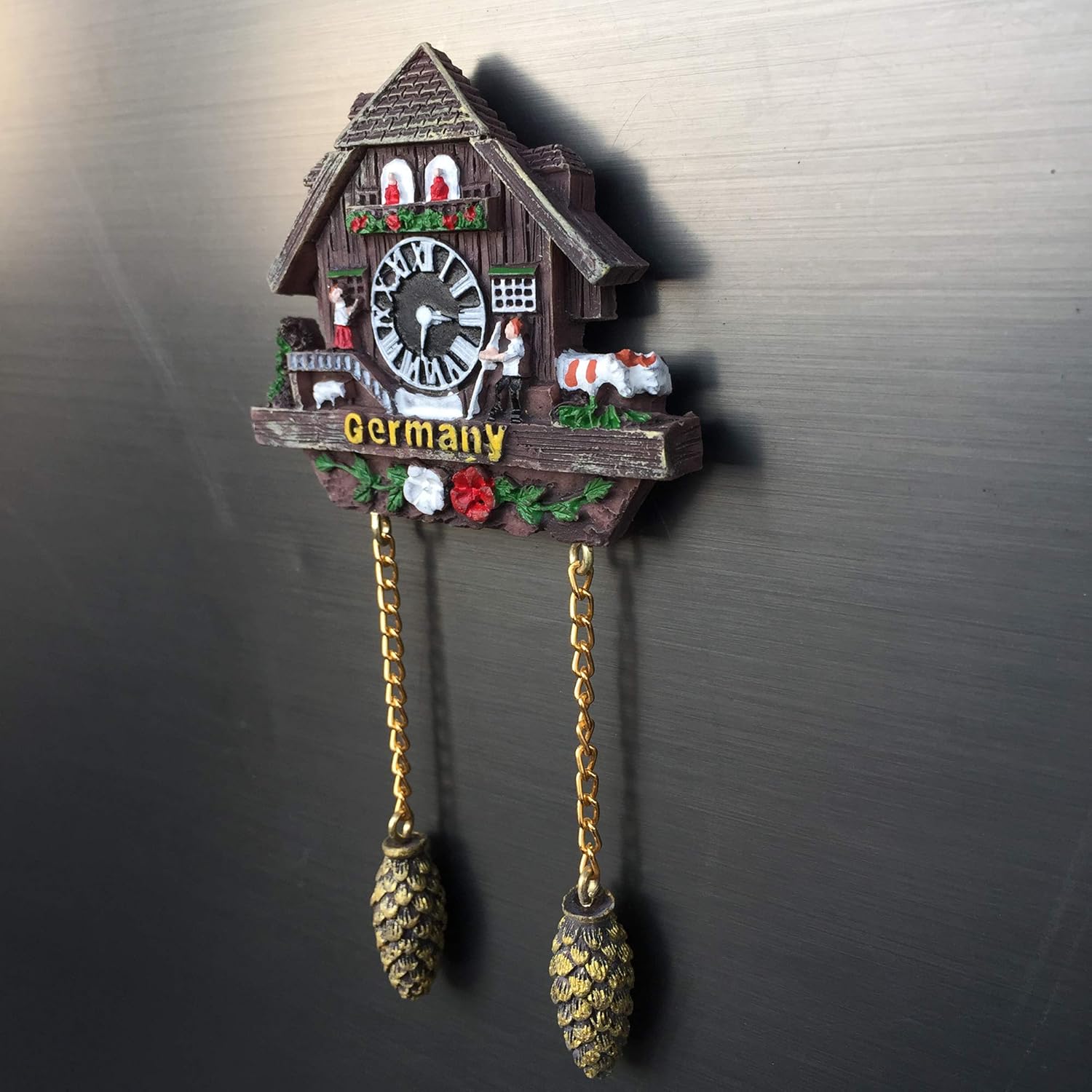 3D Alemania Cuco Reloj Refrigerador Refrigerador Imán Turístico Souvenirs Hecho a Mano Resina Artesanía Pegatinas Magnéticas Hogar Cocina Decoración