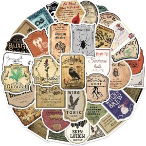 50 calcomanías de etiqueta de poción, retro, estética, para botella de agua, laptop, patineta, equipaje, guitarra, automóvil, motocicleta, 50 calcomanías de etiqueta de poción, retro, estética, para botella de agua, laptop, patineta, equipaje, guitarra, automóvil, motocicleta,
