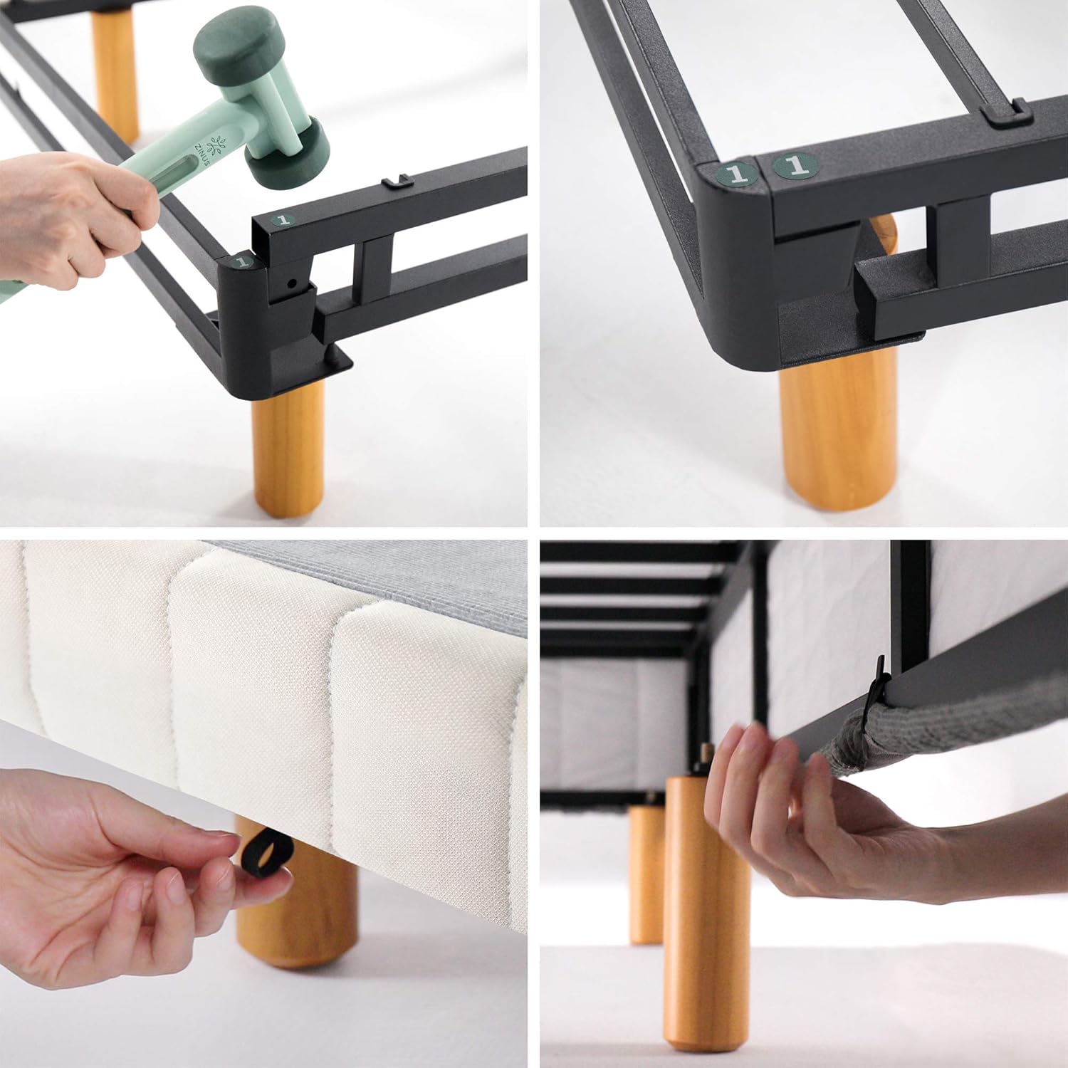 ZINUS Good Design Justina – Base de colchón de metal, plataforma de 11 pulgadas, no necesita somier, tamaño individual