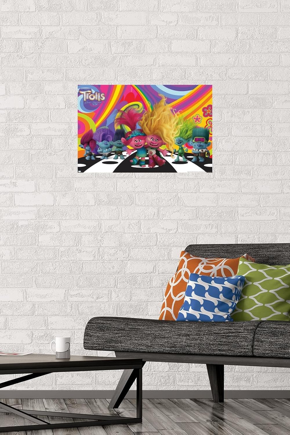 Trends International Trolls Band Together – Póster de pared del universo, 14.72 x 22.37 pulgadas, versión premium sin marco