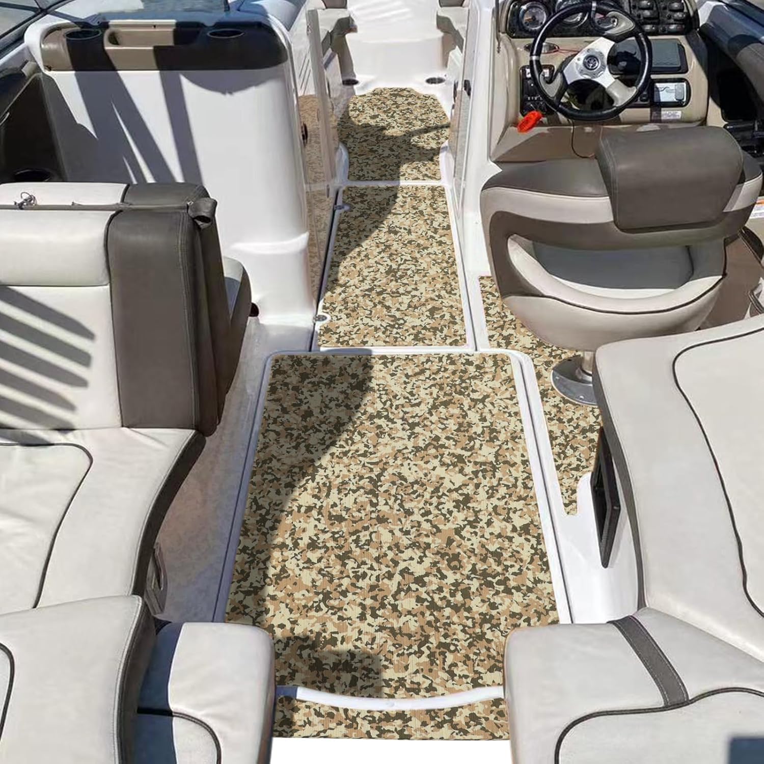 Suelo de lancha de espuma EVA, lámina autoadhesiva para suelos marinos de camuflaje cepillado, alfombra marina para barcos, yate, kayak, cubierta,