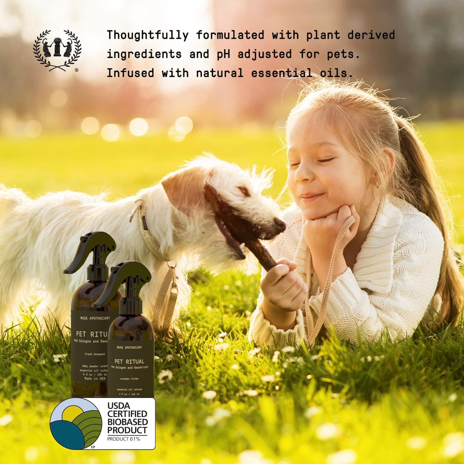 Muse Apothecary Pet Ritual Pet Colonia en aerosol para perros  Perfume en aerosol para perros de larga duración después del baño  Perfume para