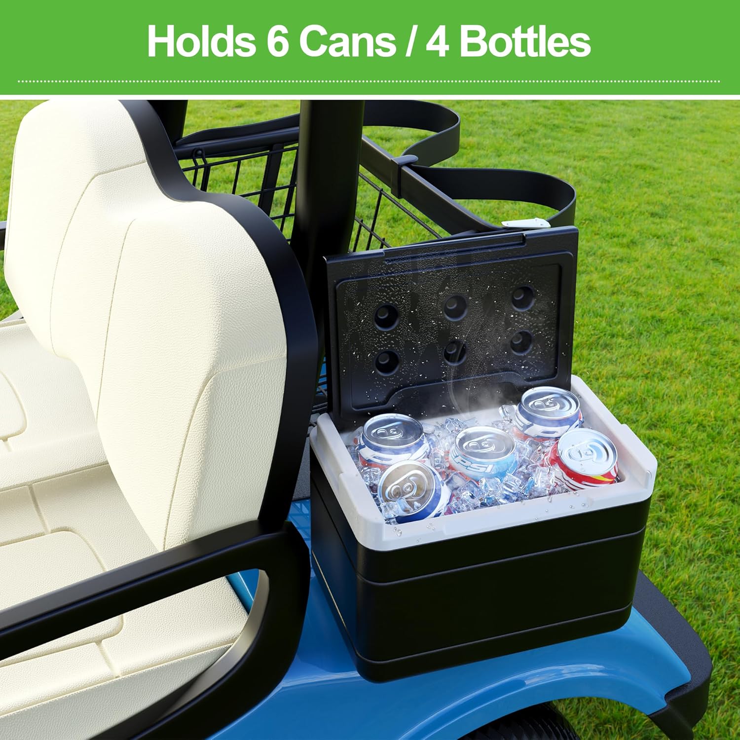 10L0L Enfriador de carrito de golf con soporte de montaje universal para Club Car Precedent Tempo y adelante OEM 102588101 103886801 EZGO Yamaha