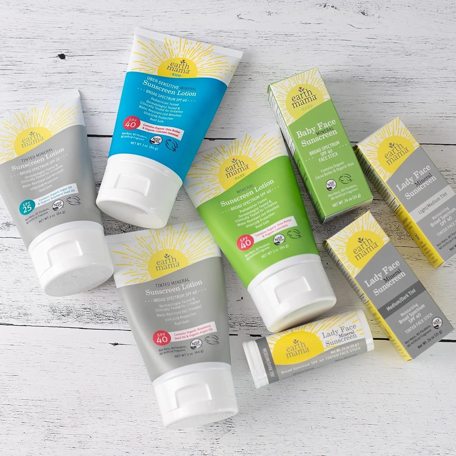 Loción protectora solar mineral Uber-Sensitive SPF 40 para niños de Earth Mama