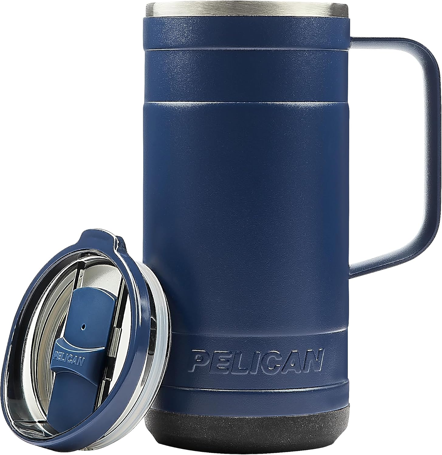 Pelican Hydration Pelican Ridge – Vaso aislado al vacío de 18 onzas, acero inoxidable reciclado de doble pared de viaje con doble tapa, taza de café