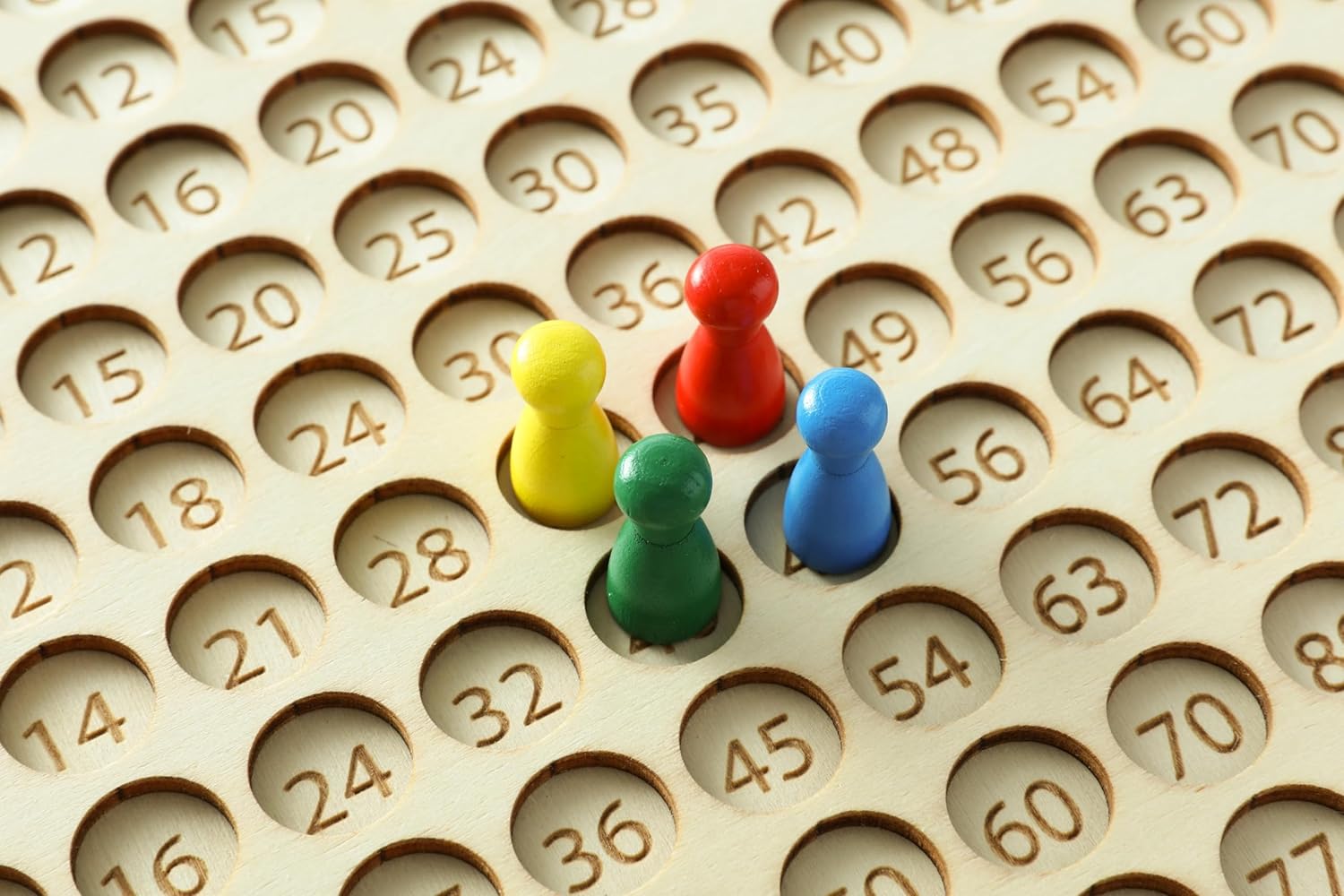 Juego de multiplicación, tablero de multiplicación Montessori, mesa de 12 x 12 veces, juego de mesa de multiplicación de madera de tamaño más grande