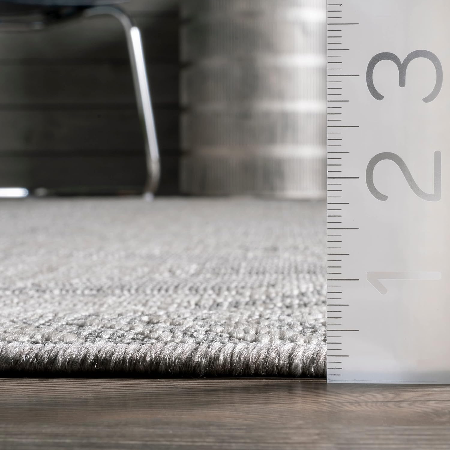 nuLOOM Ranya – Alfombra tribal para interiores y exteriores, 5 x 8, color gris claro