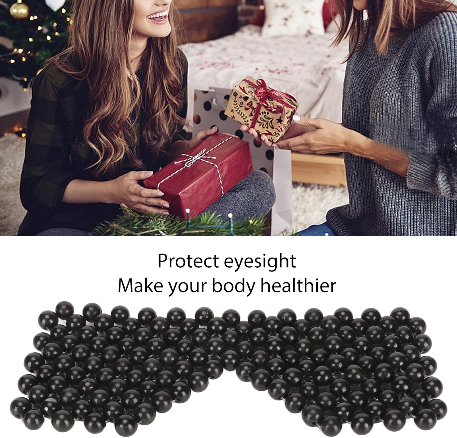 Máscara de ojos de jade con piedra caliente o fría con máscara de jade para ojos secos, refrescante y aliviador, máscara facial para dormir, máscara