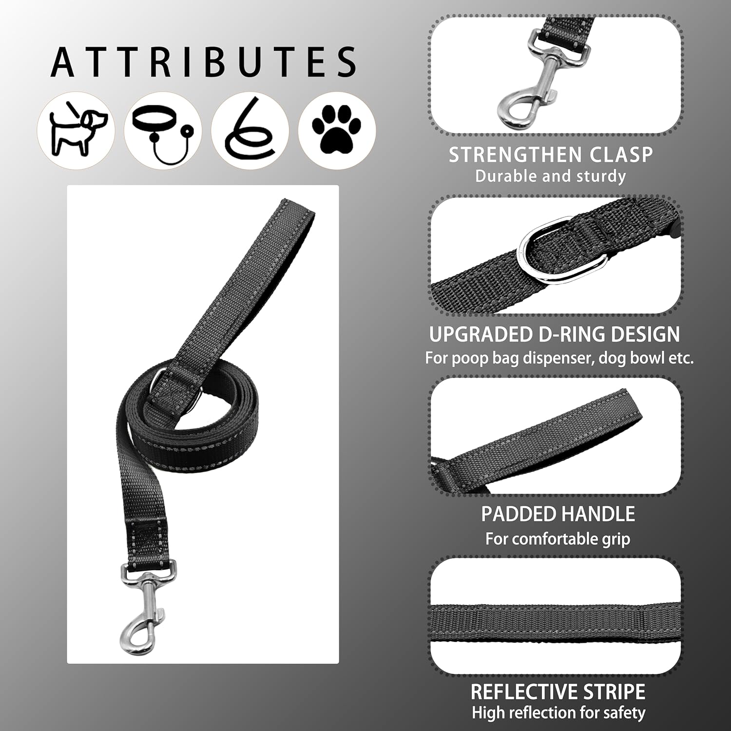 Maiiu Collar reflectante para perro con hebilla de bloqueo de seguridad, collares de nailon suaves y transpirables ajustables para perros pequeños,