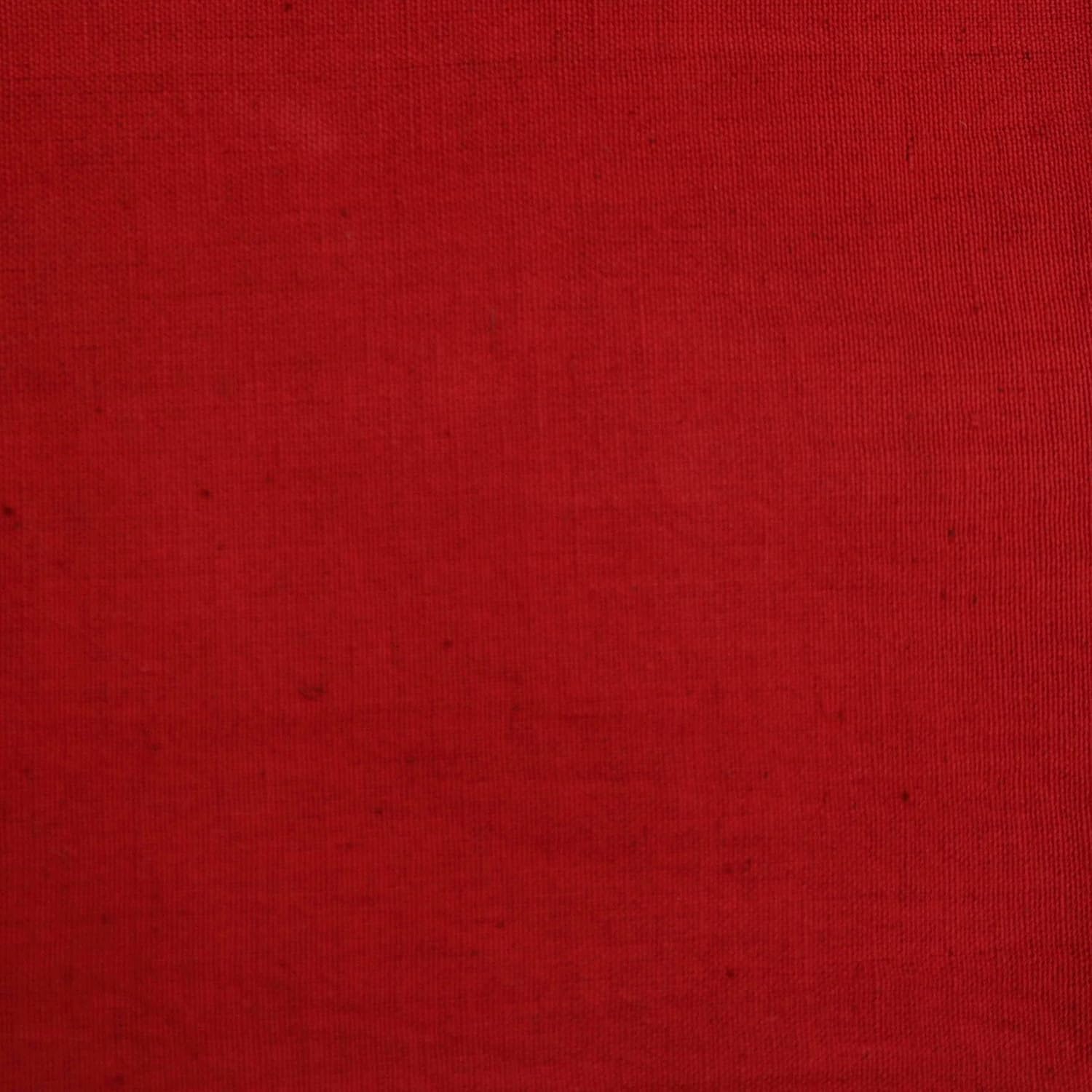 Fabric Mart Direct Tela de lino de algodón rojo por The Yard, 42 pulgadas o 42.1 in de ancho, 10 yardas continuas Tela de algodón rojo, Tela de ropa