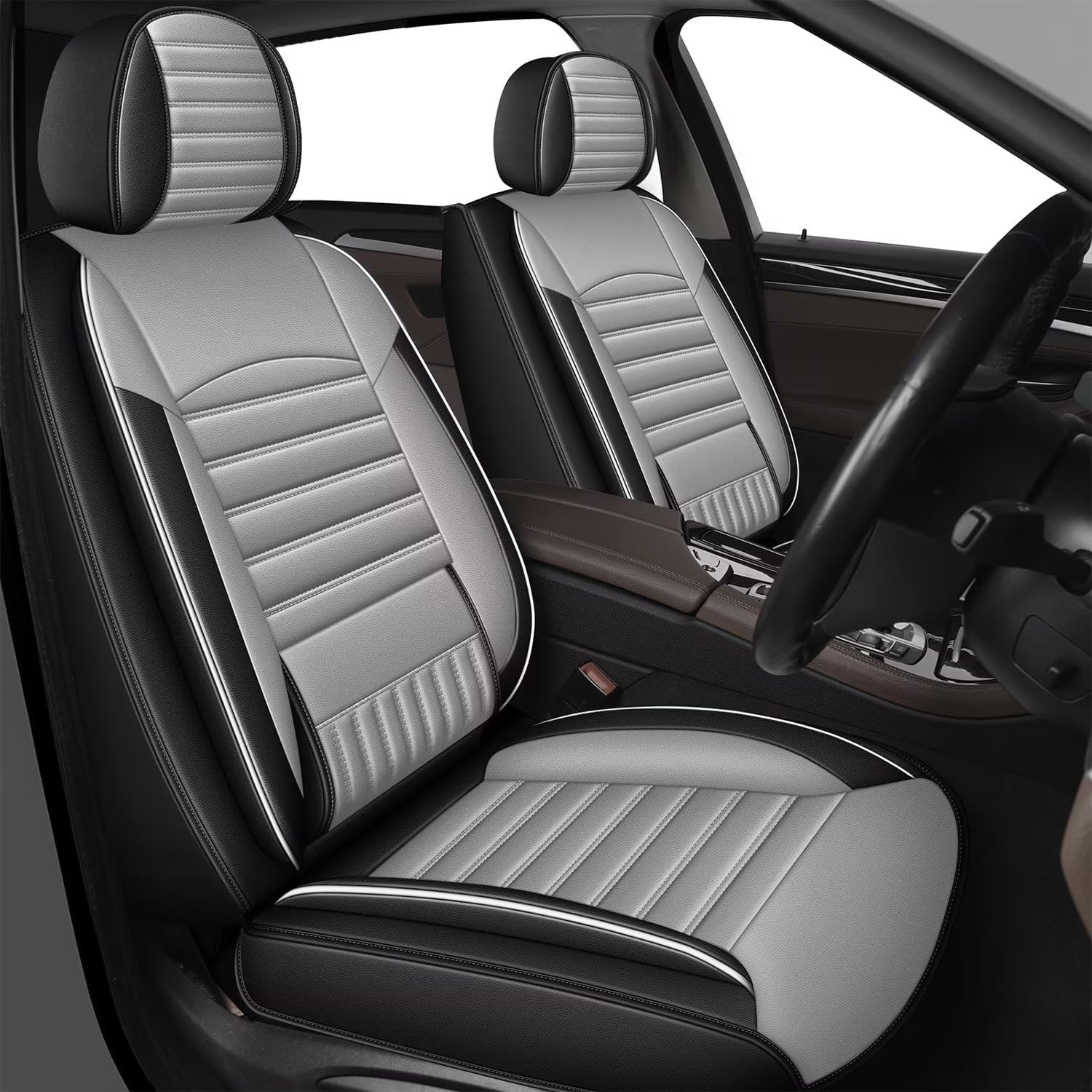 Fundas de asiento de automóvil para Hyundai Santa Fe 2007-2024, juego completo de 5 asientos, impermeable, de piel sintética, protector de cojín