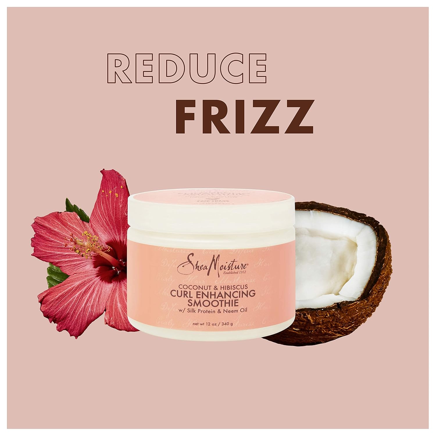 SheaMoisture Tratamiento acondicionador sin enjuague para todo tipo de cabello, aceite de coco 100% extra virgen y crema para mejorar los rizos de
