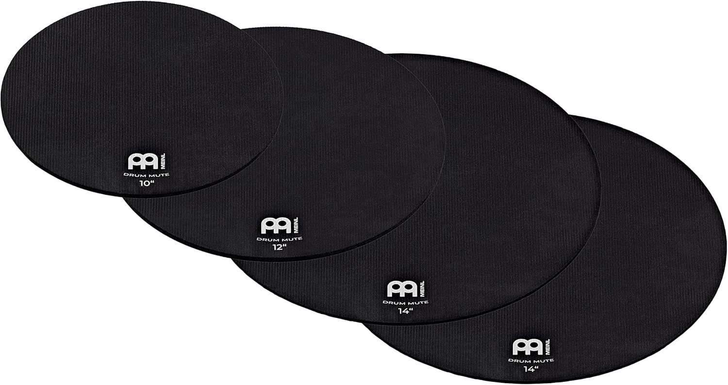 Meinl Percussion Juego completo de silenciador de batería para práctica silenciosa, goma suave, amortigua tu sonido y toca durante horas, incluye
