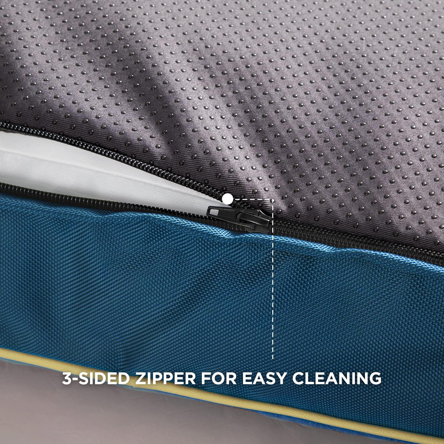 Bedsure Camas impermeables para perros medianos, cama mediana de 4 pulgadas de grosor de hasta 50 libras con funda extraíble lavable, almohadas para