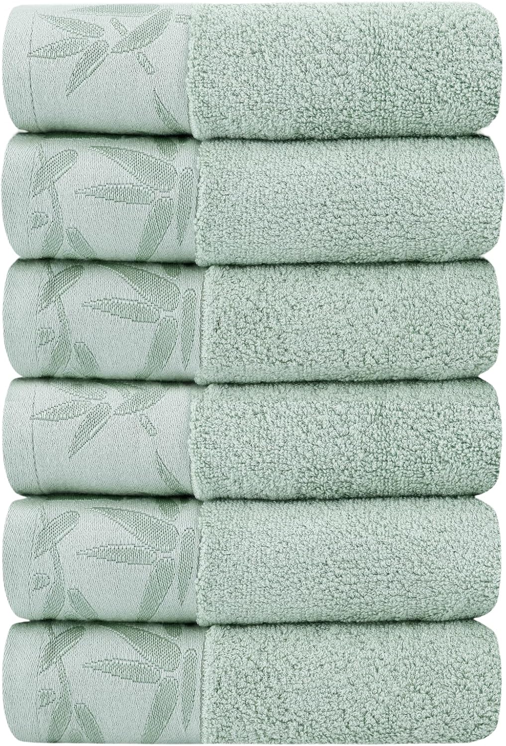 SEISSO Juego de 6 toallas de mano de viscosa de bambú, de secado rápido y duraderas, 13 x 29 pulgadas, suave y absorbente, perfecta para el baño en