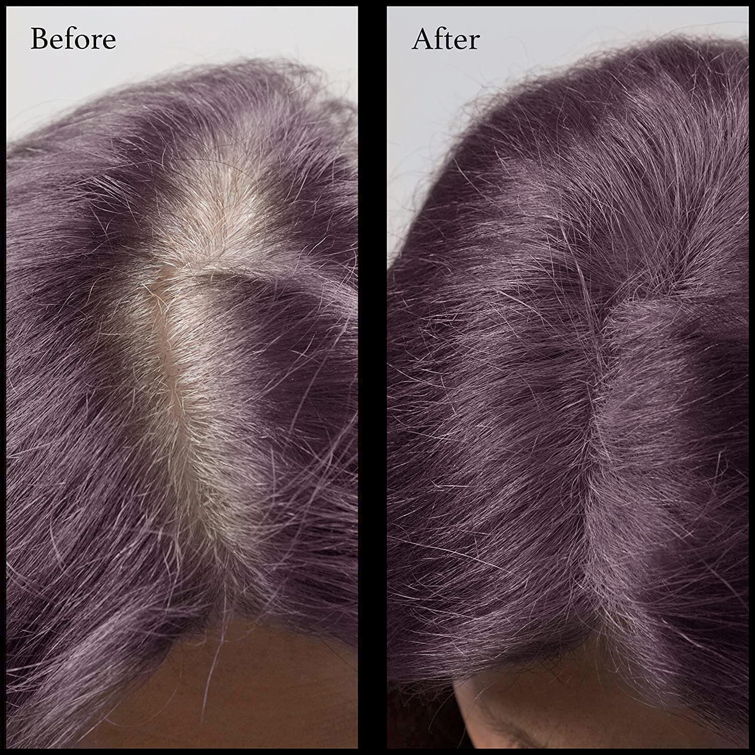 Polvo de retoque corrector de raíces, minerales triturados totalmente naturales sin cepillo, cobertura total de cabello gris para cabello negro,