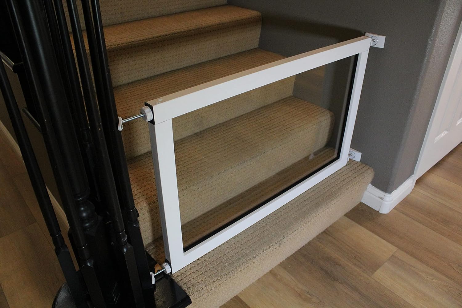 ClearVis Stepover Gate  Puerta para mascotas  Puertas de escalera para escaleras, puertas, área de juego  Puerta para perros  Seguridad para