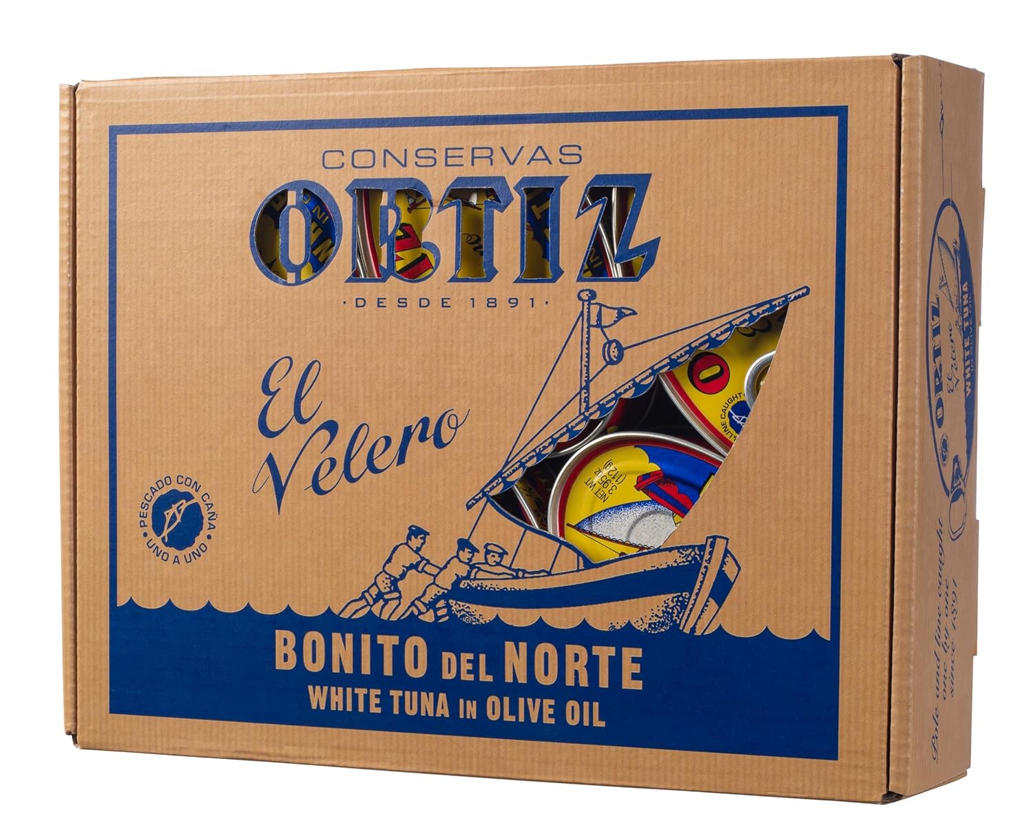 Ortiz Lata ovalada de atún de 3.95 onzas, paquete de regalo de 12  Atún enlatado superior en aceite de oliva  Atún enlatado Oritz en aceite de oliva