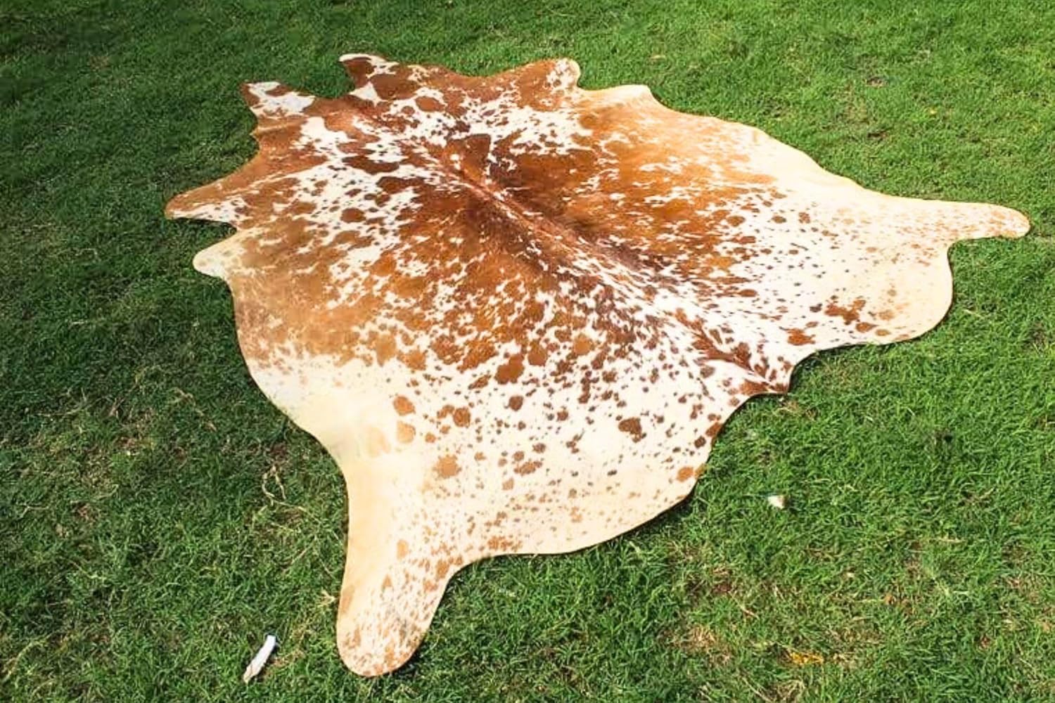 DECIMAL Cowhides – Alfombra de piel de vaca natural, alfombra de piel de vaca para dormitorio y sala de estar, alfombra decorativa moderna de piel