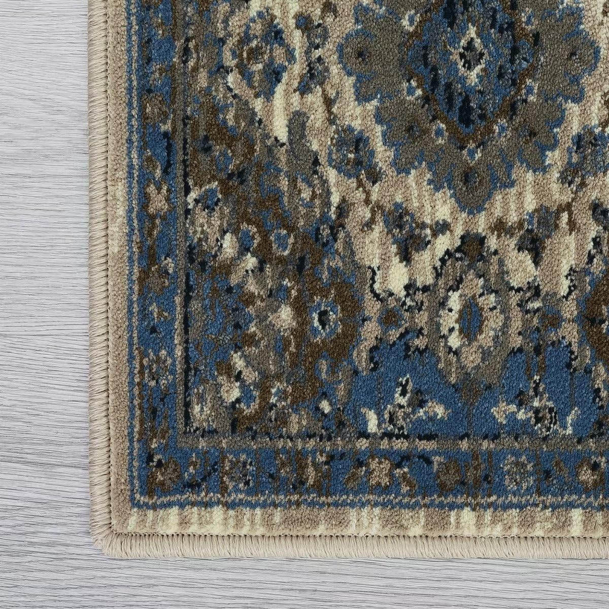 GAOMON Alfombra de pasillo de 2 x 6 pulgadas, estilo vintage, floral, para pasillo, camino de entrada, cocina, alfombra estética gruesa de pelo bajo