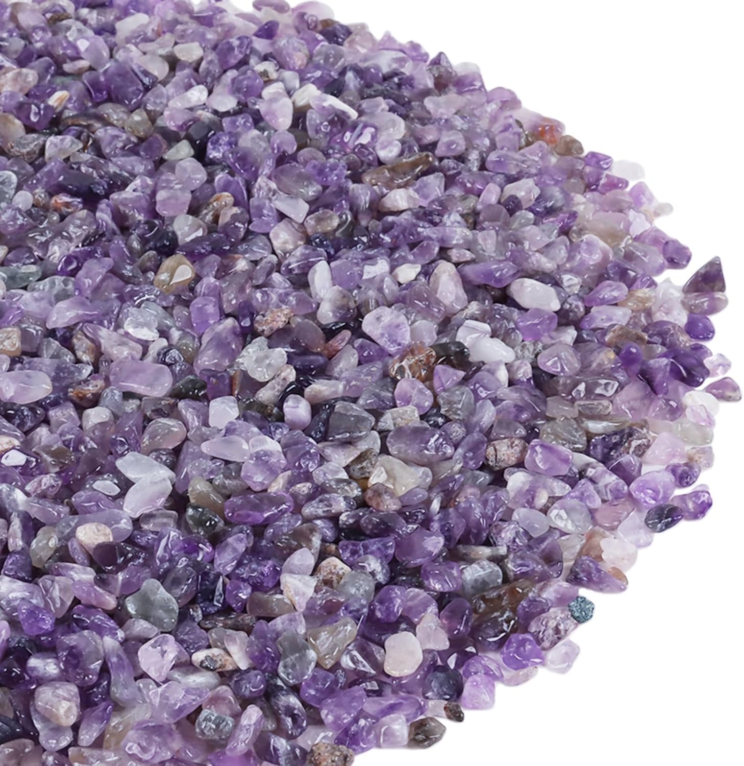 GLOREIEY Chips de fluorita turquesa, piezas de cuarzo de cristal triturado, pequeñas piedras pulidas para manualidades, fabricación de joyas,