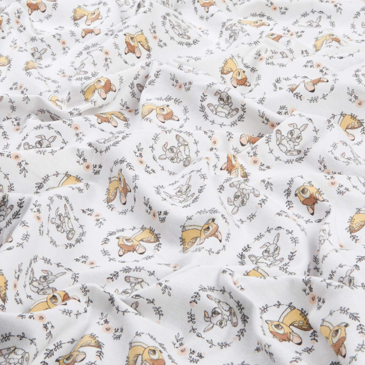 Bambi and Thumper – Corona de franela blanca, tela por yarda